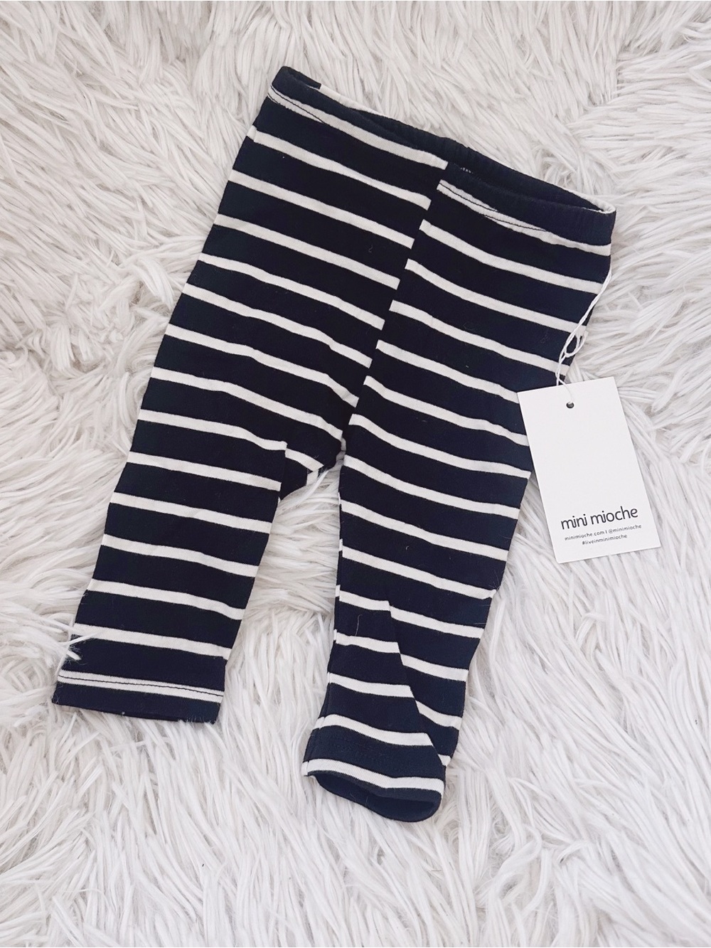 Mini Mioche • Cloud Snug Legging in Black Stripe